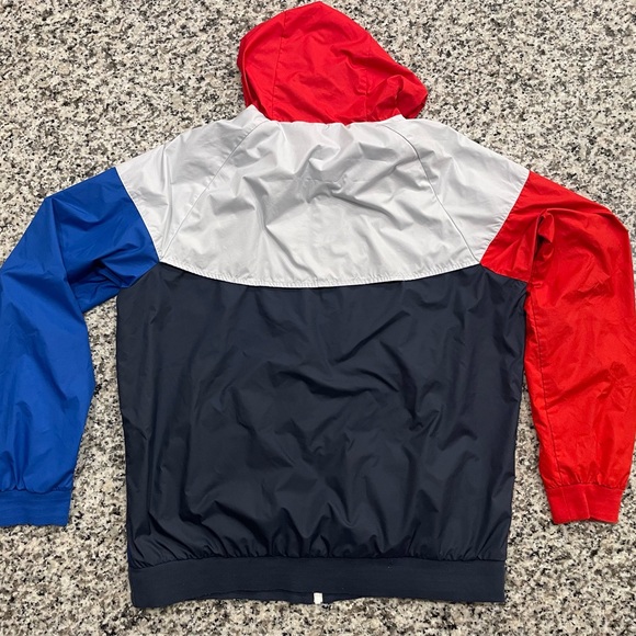 Nike Windbreaker Jacket Mens L Red Blue White ColorBlock WindRunner Lined Vented - Picture 10 of 10
